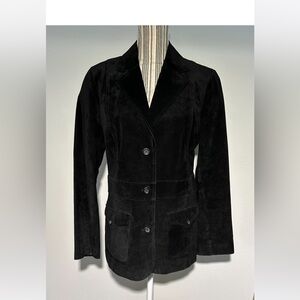 Liz Claiborne Black Suede Jacket size L